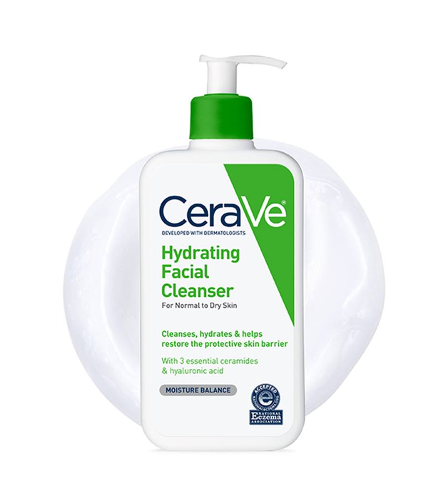 CeraVe Hydrating Facial Cleanser 237ml – Gentle Moisturizing Face Wash for Normal to Dry Skin | With Ceramides & Hyaluronic Acid